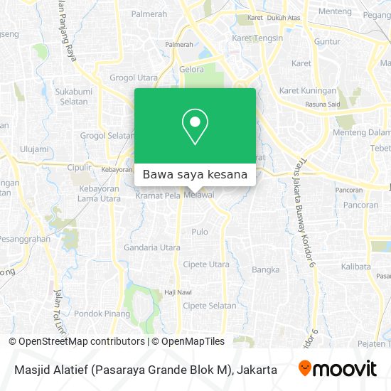 Peta Masjid Alatief (Pasaraya Grande Blok M)