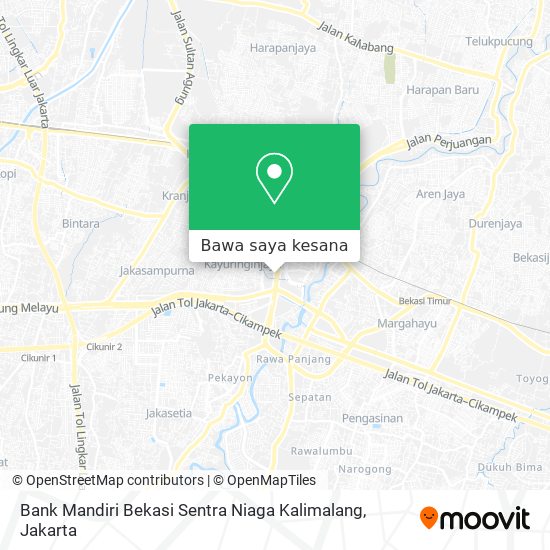 Peta Bank Mandiri Bekasi Sentra Niaga Kalimalang