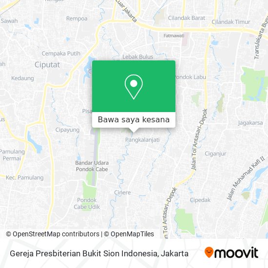 Peta Gereja Presbiterian Bukit Sion Indonesia