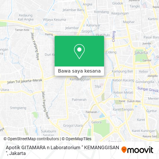 Peta Apotik GITAMARA n Laboratorium " KEMANGGISAN "