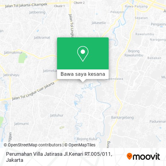 Peta Perumahan Villa Jatirasa Jl.Kenari RT.005 / 011