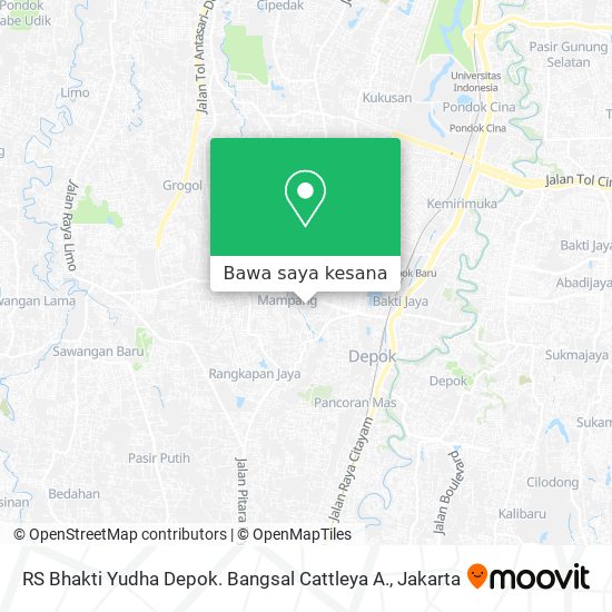Peta RS Bhakti Yudha Depok. Bangsal Cattleya A.