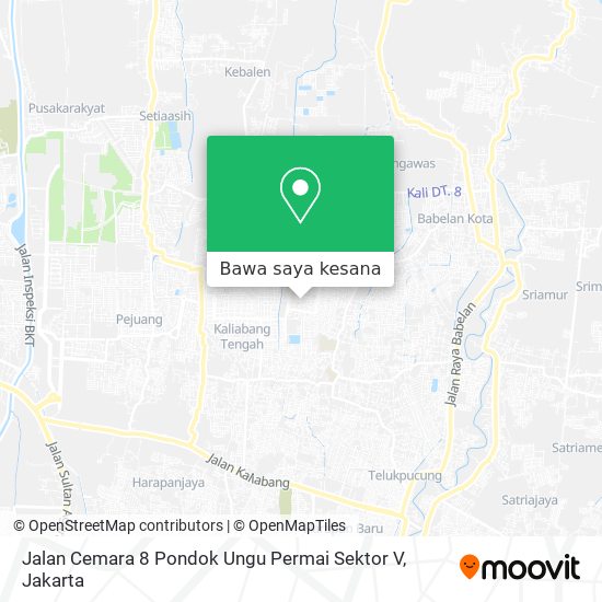 Peta Jalan Cemara 8 Pondok Ungu Permai Sektor V