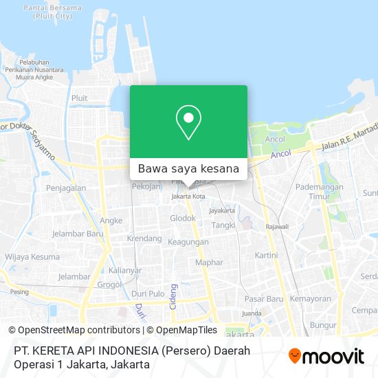 Peta PT. KERETA API INDONESIA (Persero) Daerah Operasi 1 Jakarta