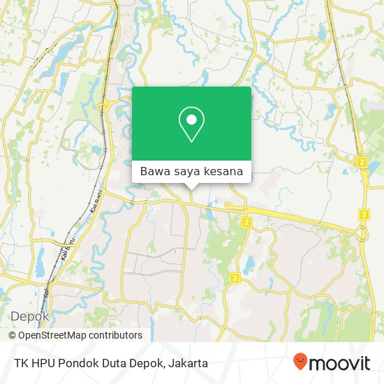 Peta TK HPU Pondok Duta Depok