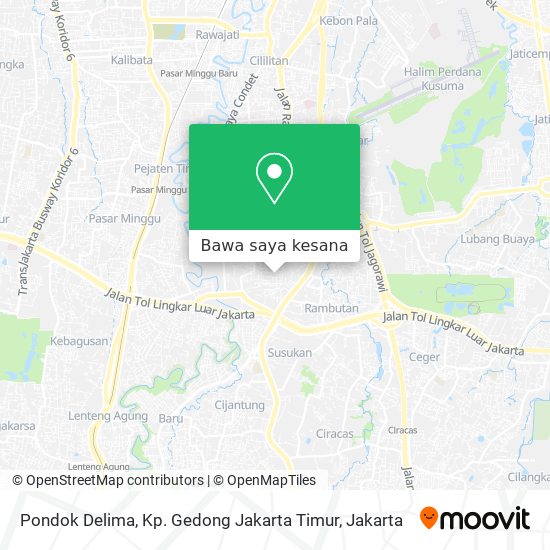 Peta Pondok Delima, Kp. Gedong Jakarta Timur