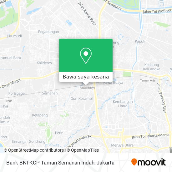 Peta Bank BNI KCP Taman Semanan Indah