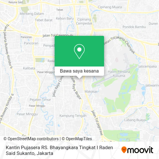 Peta Kantin Pujasera RS. Bhayangkara Tingkat I Raden Said Sukanto