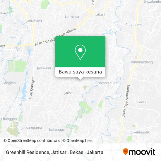 Peta Greenhill Residence, Jatisari, Bekasi