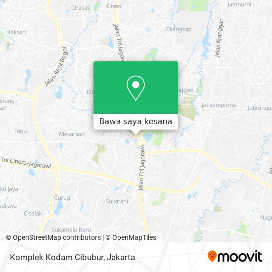 Peta Komplek Kodam Cibubur