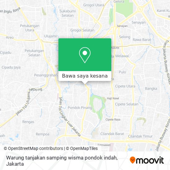 Peta Warung tanjakan samping wisma pondok indah