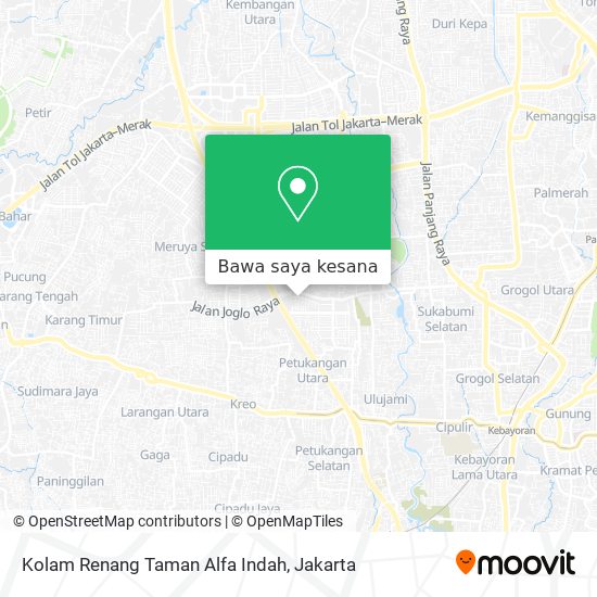 Peta Kolam Renang Taman Alfa Indah