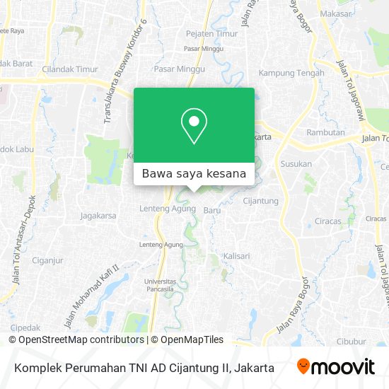 Peta Komplek Perumahan TNI AD Cijantung II