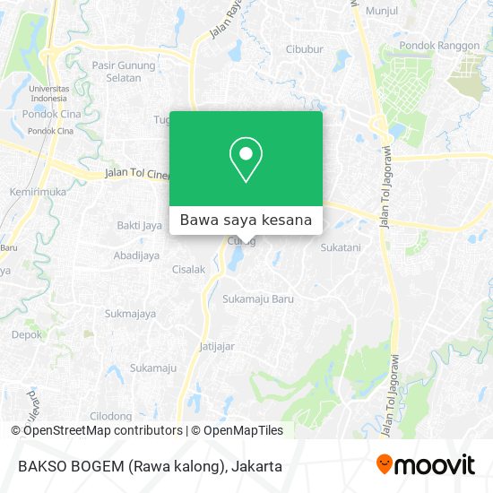 Peta BAKSO BOGEM (Rawa kalong)