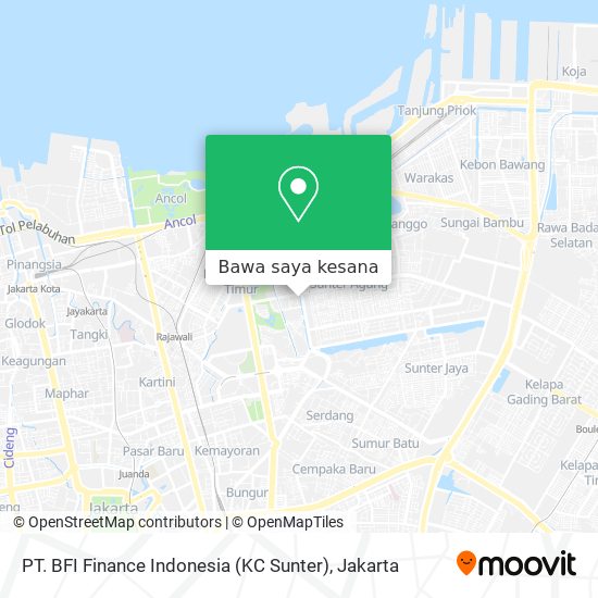 Peta PT. BFI Finance Indonesia (KC Sunter)