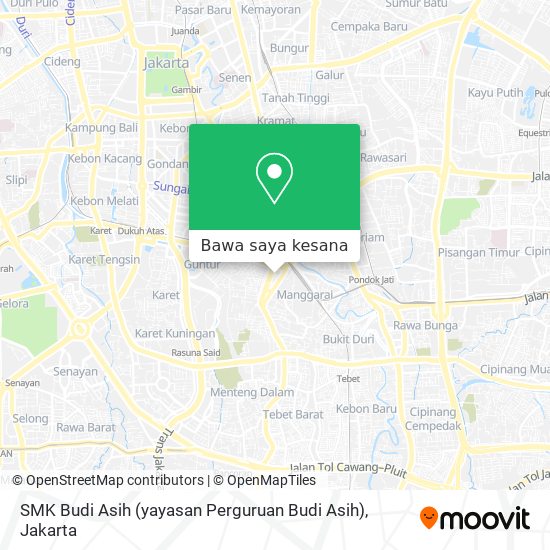 Peta SMK Budi Asih (yayasan Perguruan Budi Asih)