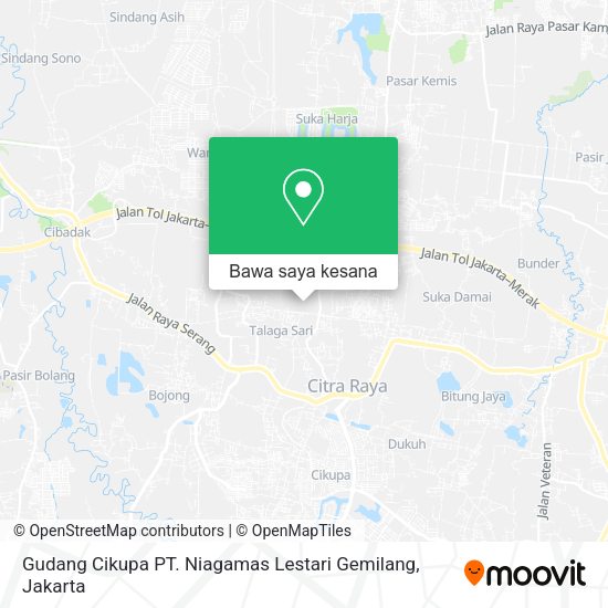 Peta Gudang Cikupa PT. Niagamas Lestari Gemilang