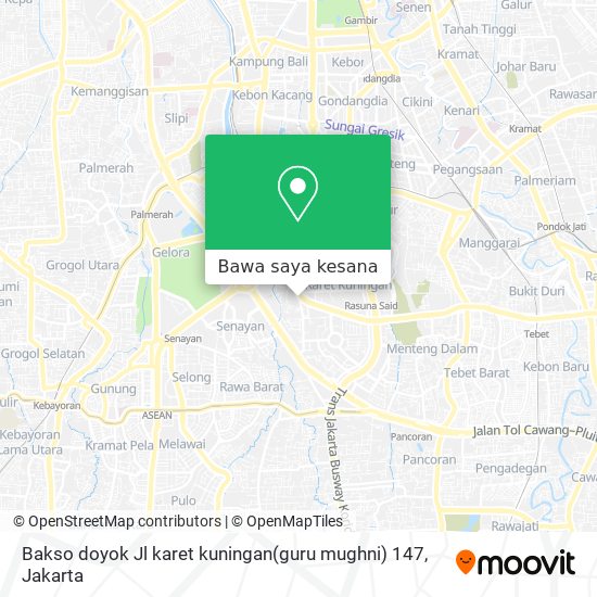 Peta Bakso doyok Jl karet kuningan(guru mughni) 147