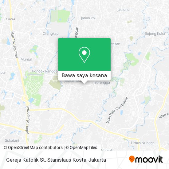 Peta Gereja Katolik St. Stanislaus Kosta