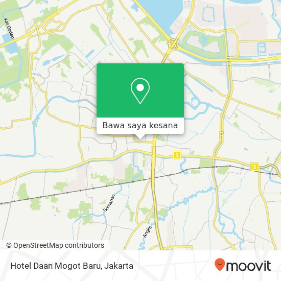 Peta Hotel Daan Mogot Baru