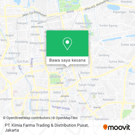 Peta PT. Kimia Farma Trading & Distribution Pusat
