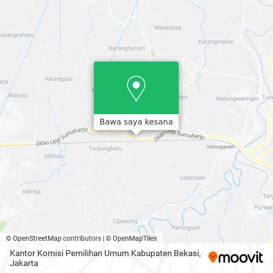 Peta Kantor Komisi Pemilihan Umum Kabupaten Bekasi