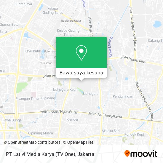 Peta PT Lativi Media Karya (TV One)