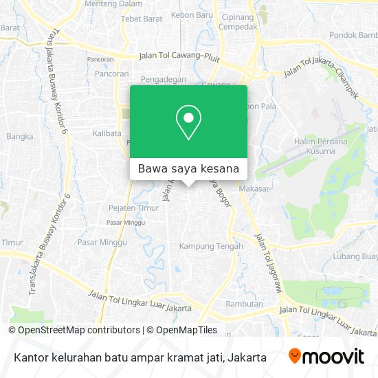 Peta Kantor kelurahan batu ampar kramat jati