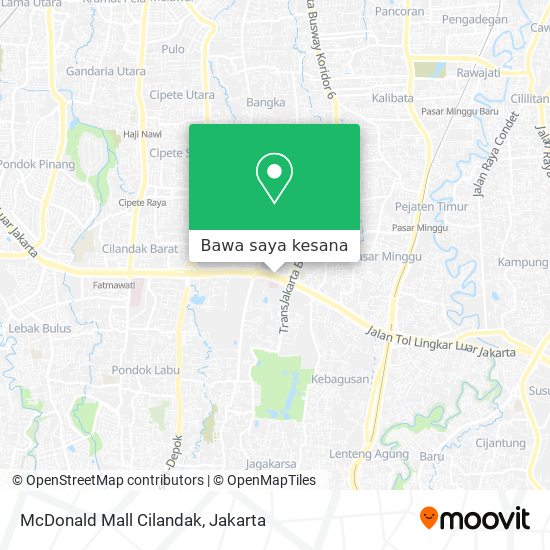 Peta McDonald Mall Cilandak