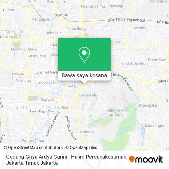 Peta Gedung Griya Ardya Garini - Halim Perdanakusumah, Jakarta Timur