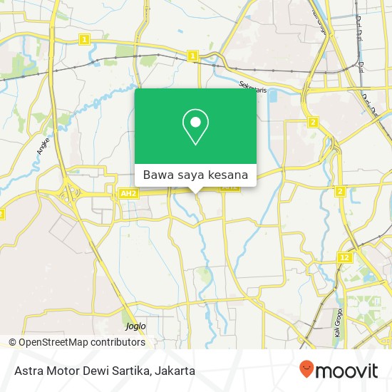 Peta Astra Motor Dewi Sartika