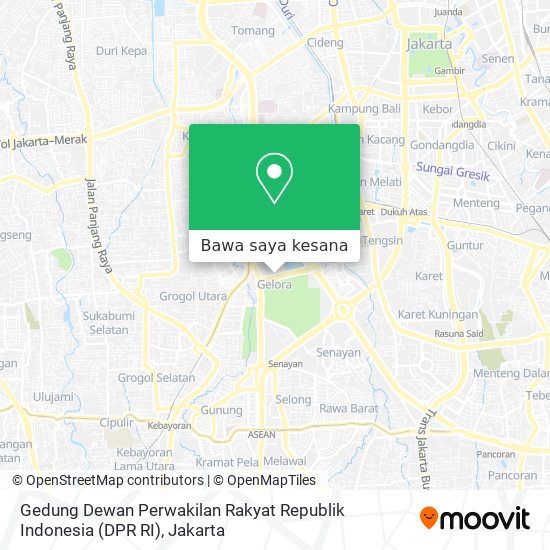 Peta Gedung Dewan Perwakilan Rakyat Republik Indonesia (DPR RI)