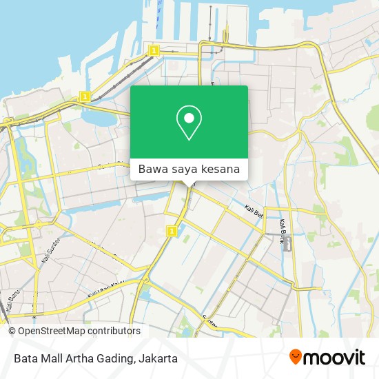 Peta Bata Mall Artha Gading