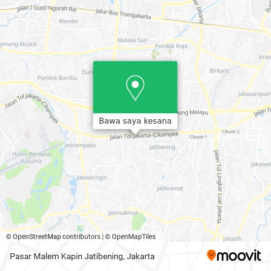 Peta Pasar Malem Kapin Jatibening