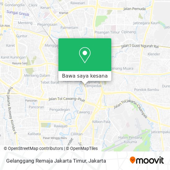 Peta Gelanggang Remaja Jakarta Timur