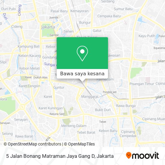 Peta 5 Jalan Bonang Matraman Jaya Gang D