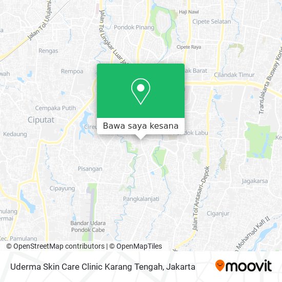 Peta Uderma Skin Care Clinic Karang Tengah