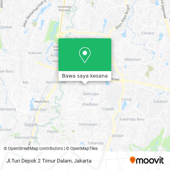 Peta Jl.Turi Depok 2 Timur Dalam