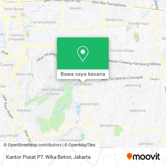 Peta Kantor Pusat PT. Wika Beton