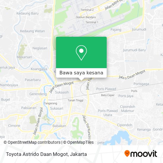 Peta Toyota Astrido Daan Mogot