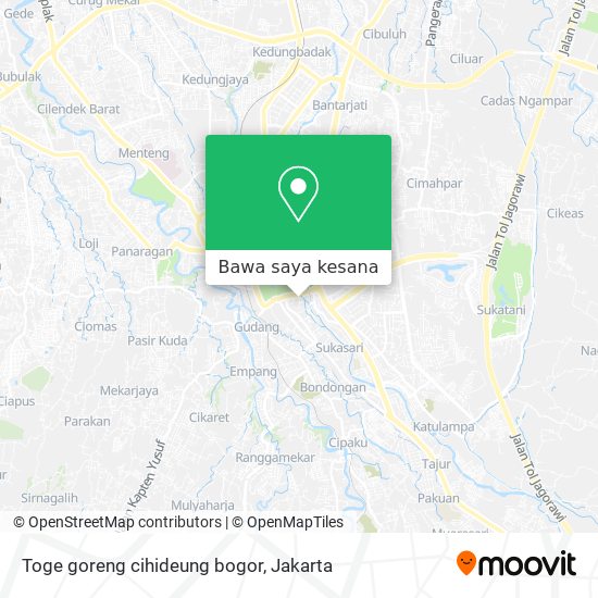 Peta Toge goreng cihideung bogor