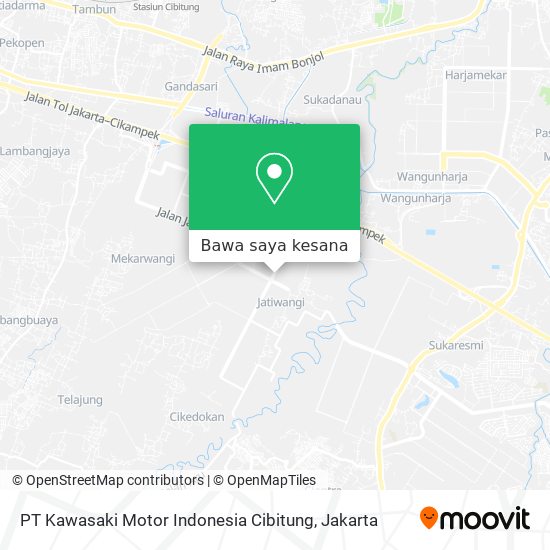 Peta PT Kawasaki Motor Indonesia Cibitung