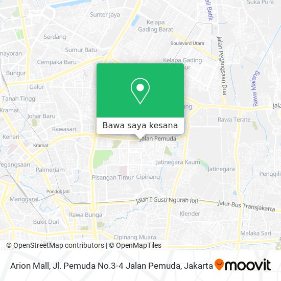 Peta Arion Mall, Jl. Pemuda No.3-4 Jalan Pemuda