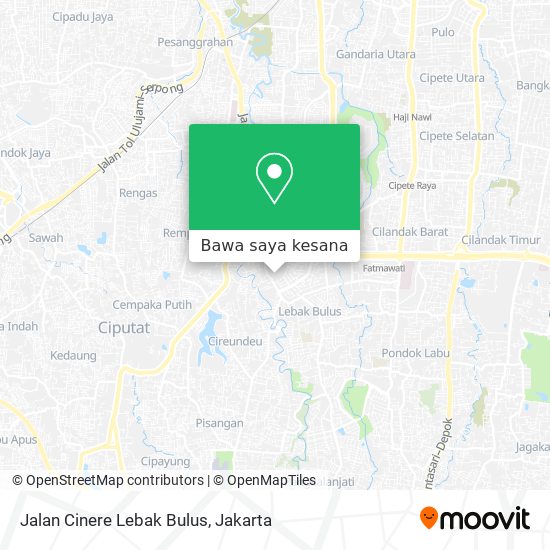 Peta Jalan Cinere Lebak Bulus