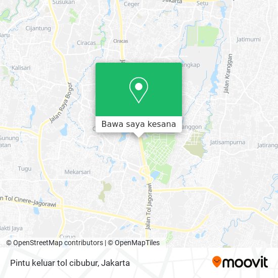 Peta Pintu keluar tol cibubur