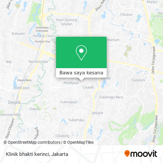 Peta Klinik bhakti kerinci