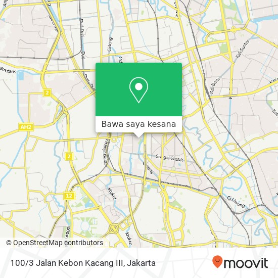 Peta 100/3 Jalan Kebon Kacang III