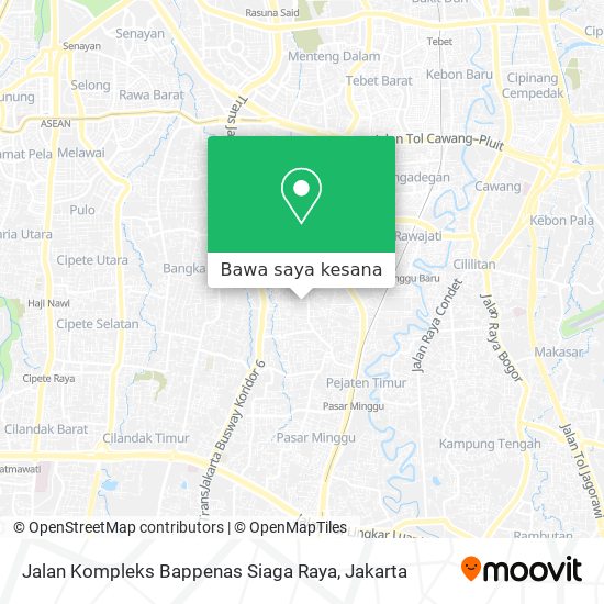 Peta Jalan Kompleks Bappenas Siaga Raya