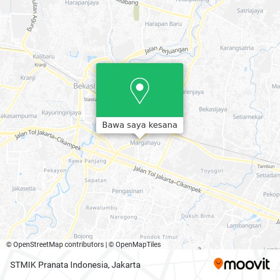 Peta STMIK Pranata Indonesia