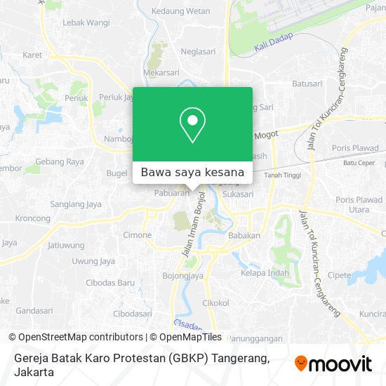 Peta Gereja Batak Karo Protestan (GBKP) Tangerang